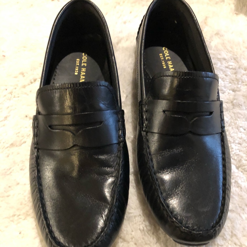 Black leather Cole Haan Rodeo loafer 7.5